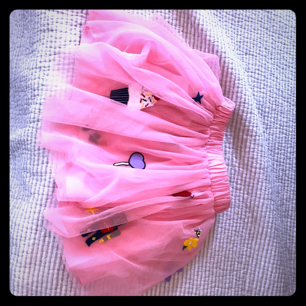 Hannah Anderson pink tulle robot skirt NWT.
